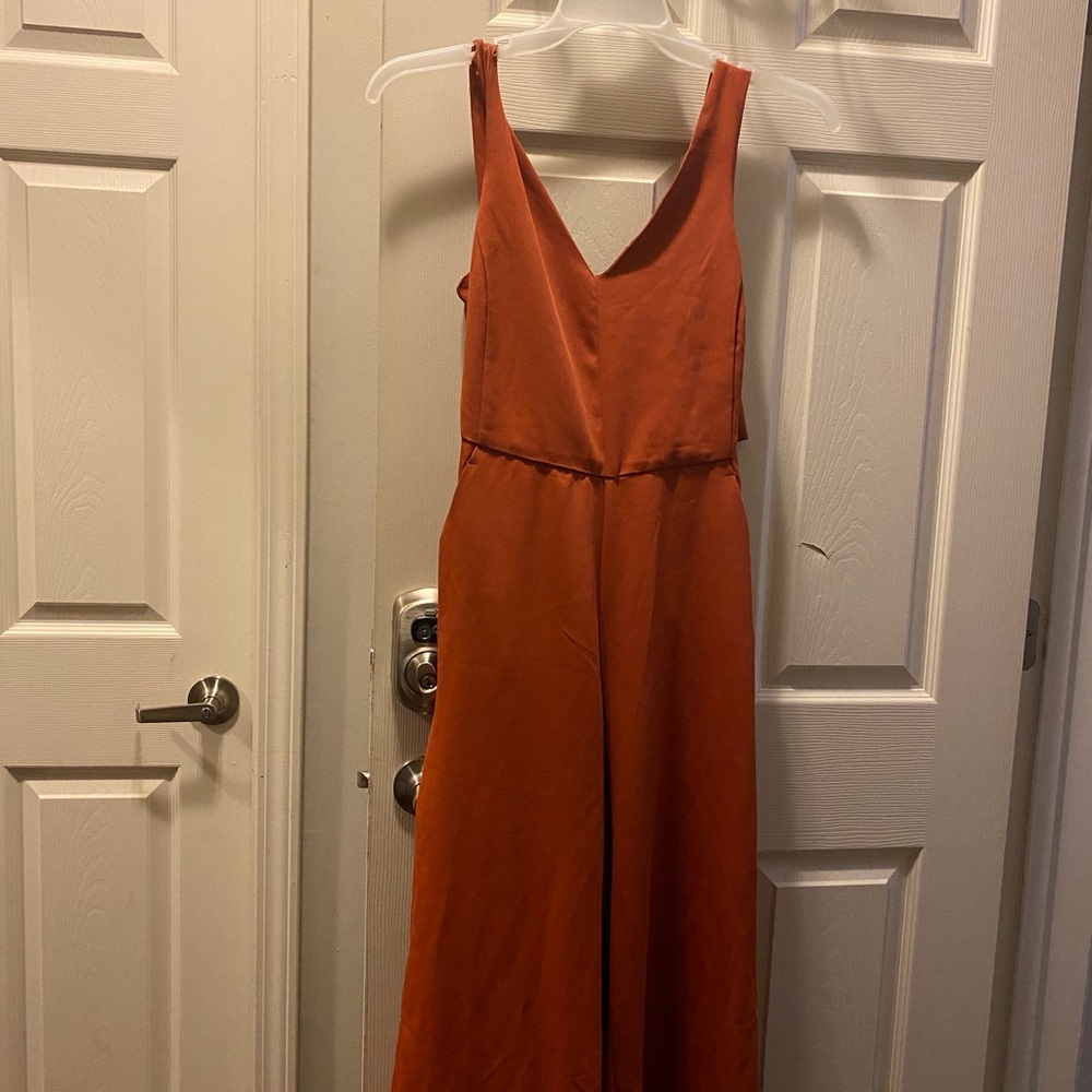 Rust orange jumpsuit w/ back out